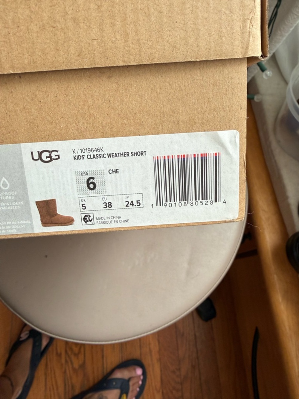 UGG Kids Classic Weather Short Boots in Chestnut